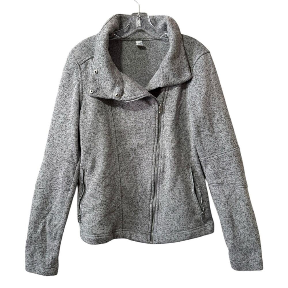 Old Navy Active Go Dry Women Size Small Tall Moto Jacket‎ Asymmetrical Collar